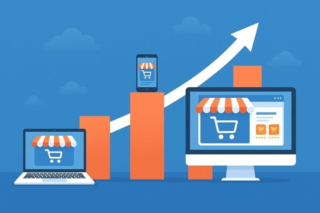 Scalable eCommerce website design growing for future business expansion