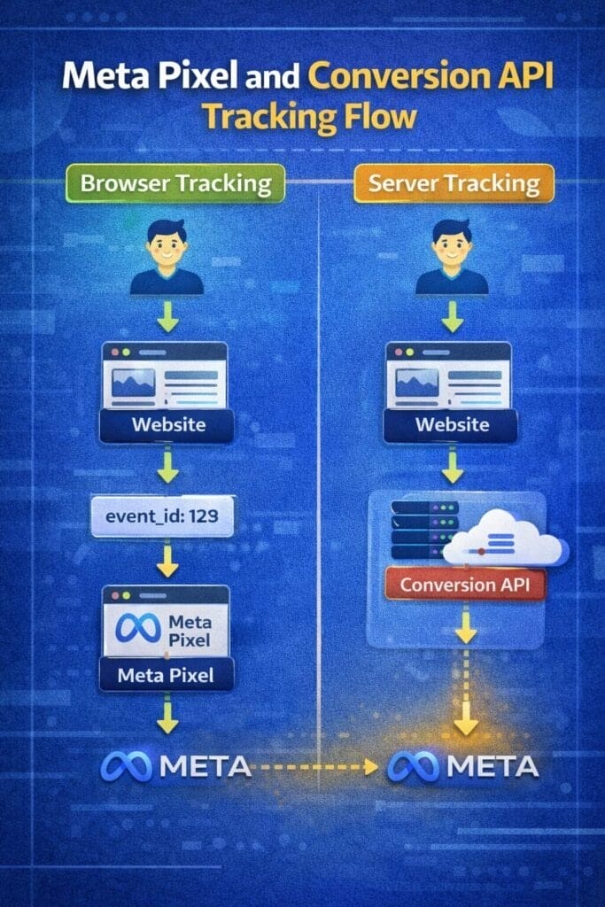 Meta Pixel and Conversion API flow